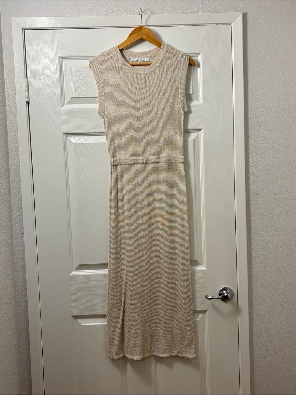Callahan Cream Sleeveless Maxi Knit Dress